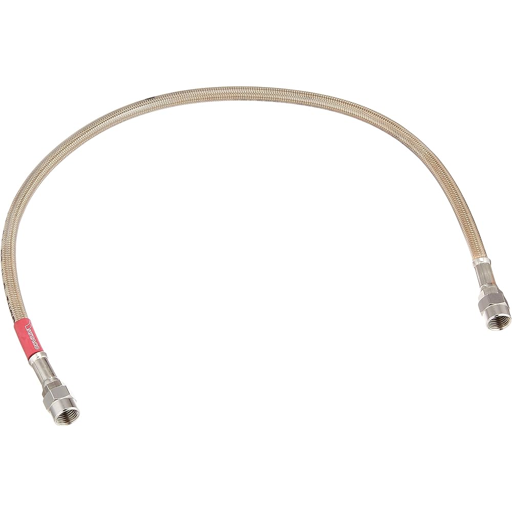 KITACO Super Teflon Stainless Steel Mesh Brake Hose (Rear) Aluminum Red Banjo Monkey 125 (JB02) 773-1300220