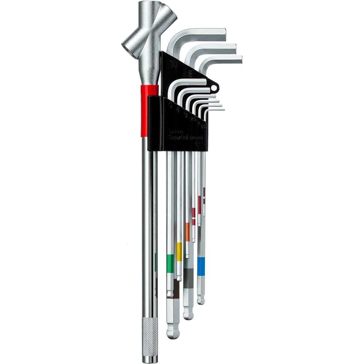 WISE Ball Point Hex Wrench Set of 9 (Long Handle Included) Made in Japan/Final tightening possible/[SBL-1000]