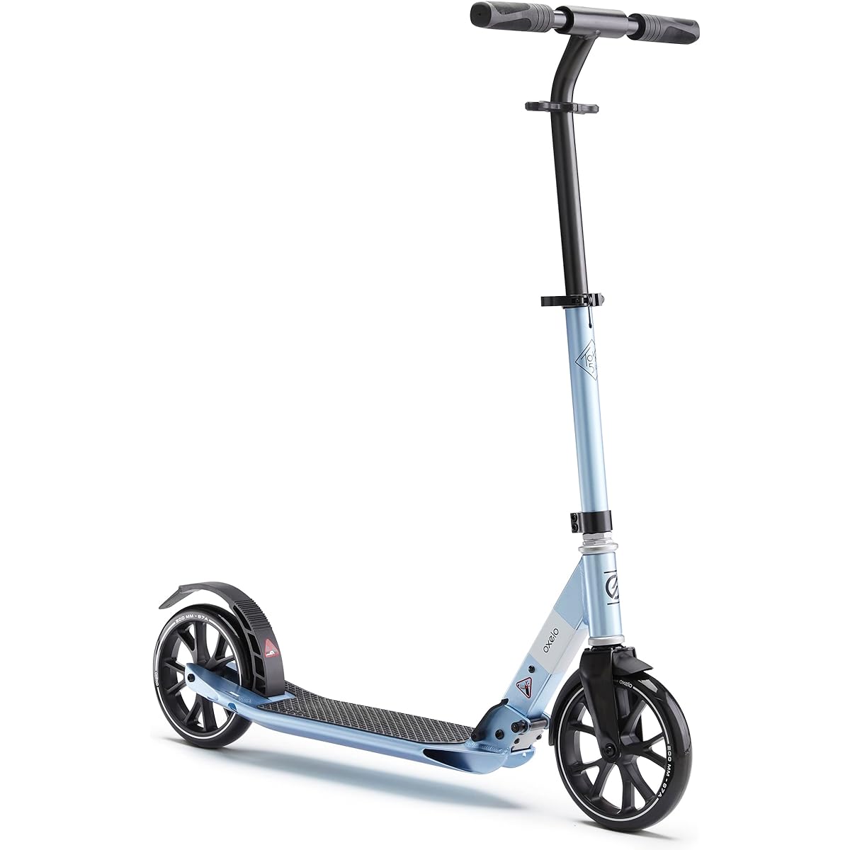 oxelo Decathlon Town5 XL Kick Skater Adult One Size Blue Kickboard Kick Scooter Urban Sports Adjustable Handle 145~195cm Handle with Brake Short Distance Travel Suspension