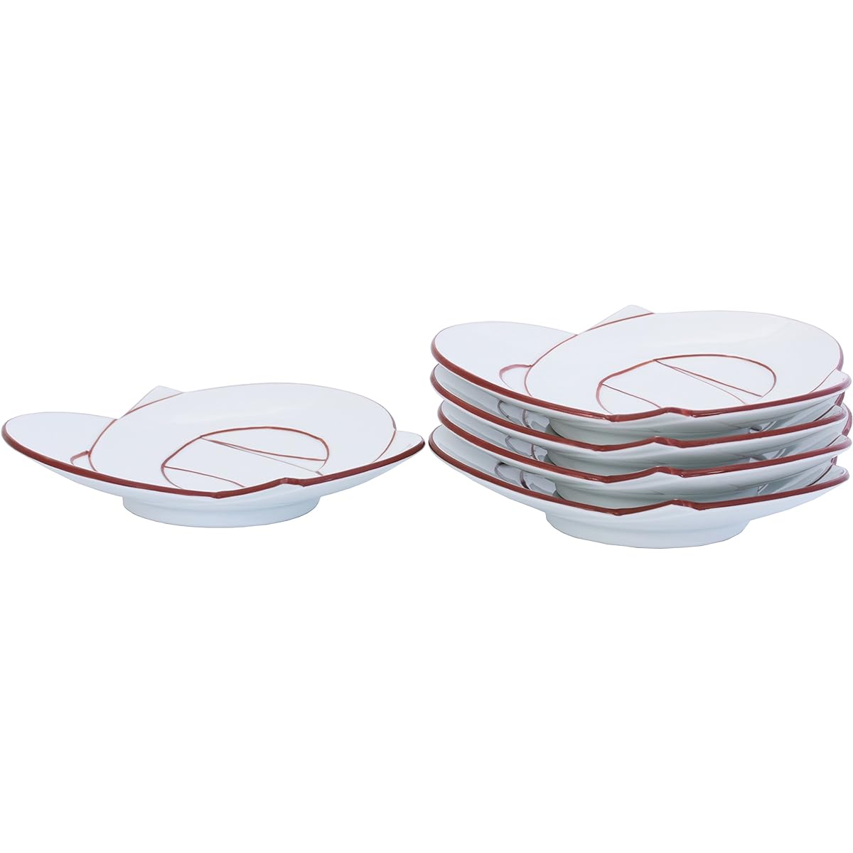 24to3 Nishitomi Ceramics Arita Ware Plate Set Takiyo Kiln Knotted Small Plate Plate Diameter Approximately 10cm 5 Pieces New Year Tableware Made in Japan