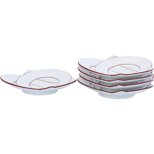 24to3 Nishitomi Ceramics Arita Ware Plate Set Takiyo Kiln Knotted Small Plate Plate Diameter Approximately 10cm 5 Pieces New Year Tableware Made in Japan