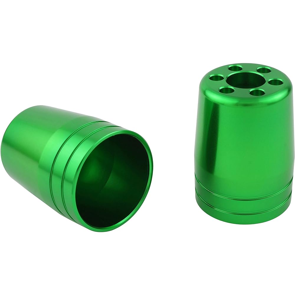 POSH Motorcycle Supplies Ultra Heavy Bar End Outer Only 2 Pieces M8 Type Lime Green 031879-28-10
