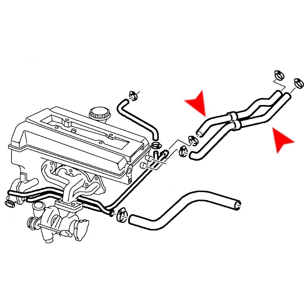 URO parts 49 61 074 entrance/exit heater hose set