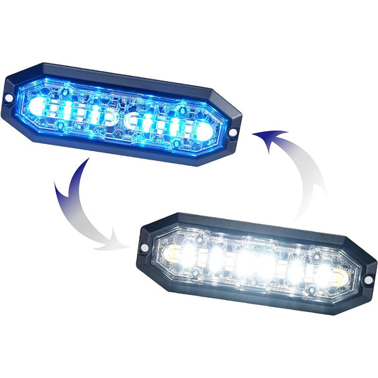 UNICORN Lighting UT01 Surface Mount Warning Emergency Strobe Grill Lighthead [SAE Class 1] [Dual Color]