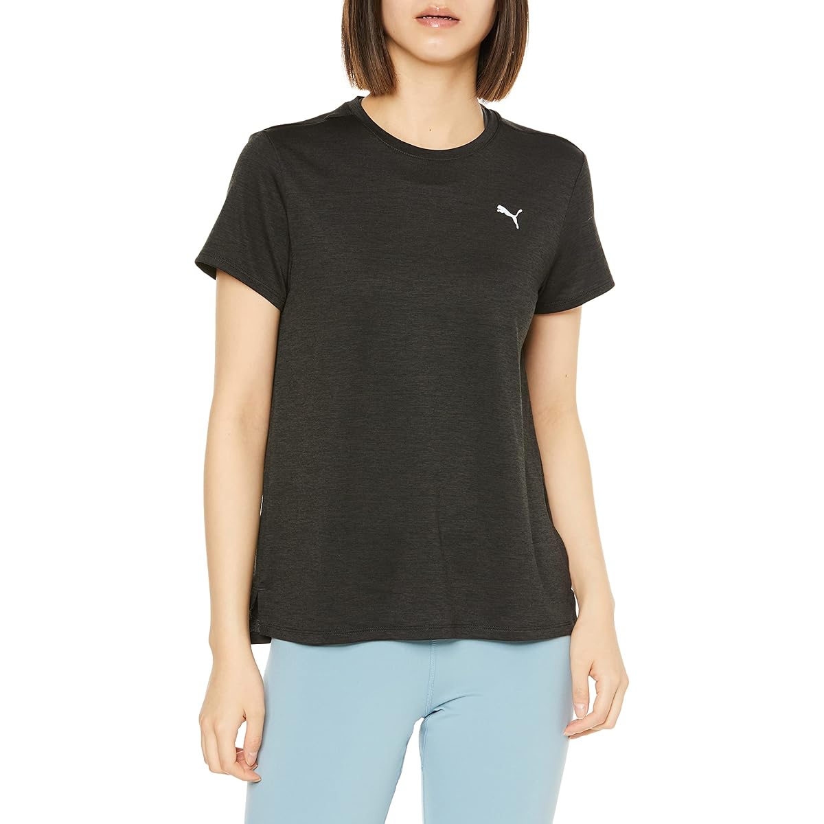 [PUMA] Gym Exercise Sports Training RUN FAVORITE HEATHER SS T-Shirt Women's 523693