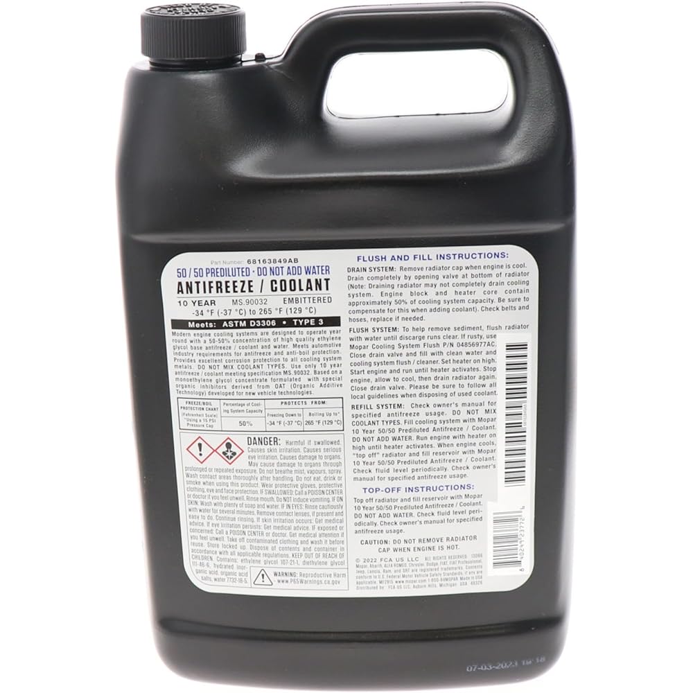 MOPAR 10/150,000 Mile Coolant 50/50 Premix