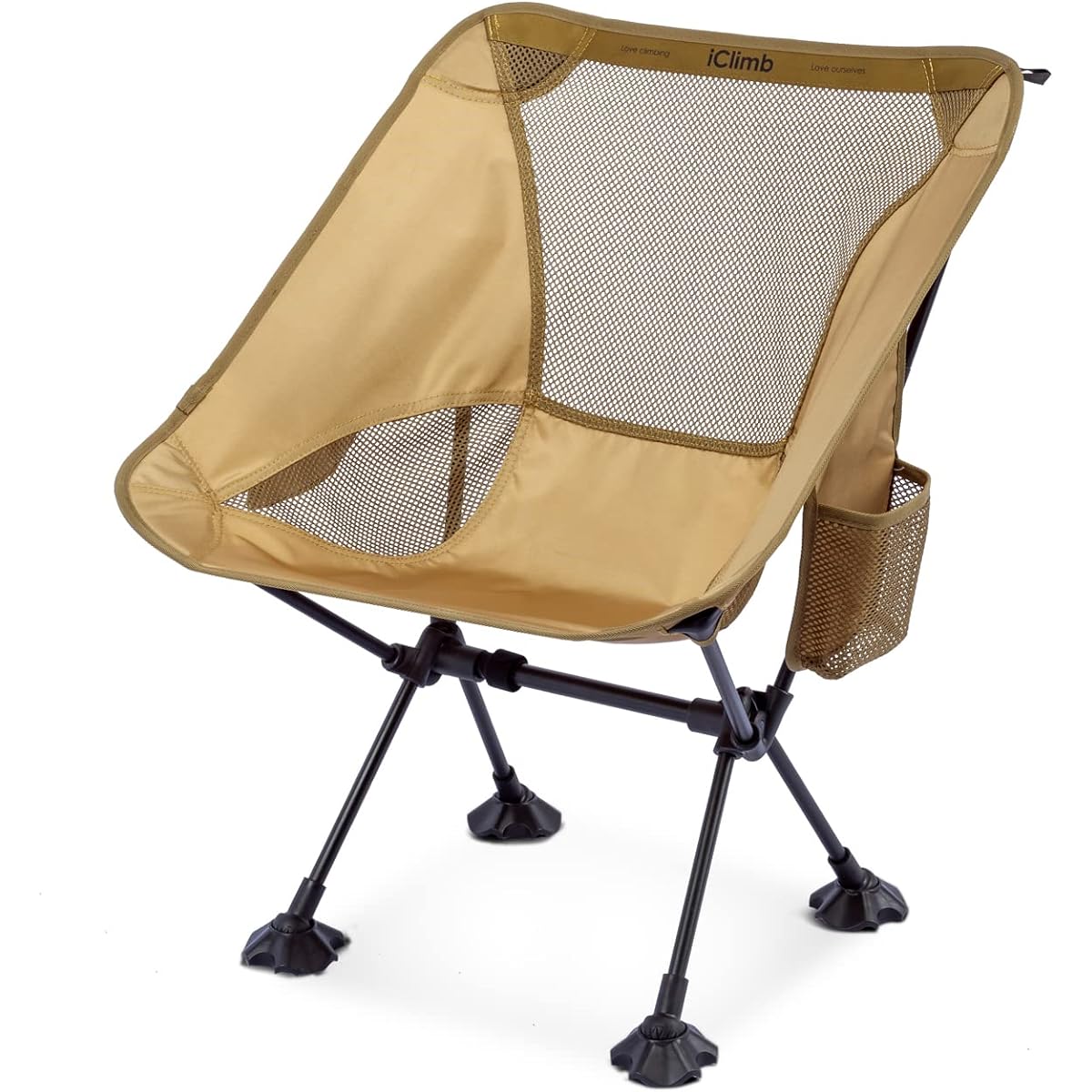 iClimb Outdoor Chair, Ultra Lightweight, Compact, Folding Beach Chair with Storage Bag, Convenient to Carry, Fishing, Camping, Bag Packing, Hiking, Sports Day Concert