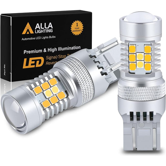 Alla Lighting 7444NA 7443 LED Switch Back Winker Light Light bulb Dual Color Amber Yellow/6000K White Winker Lamp/Parking Light/DRL Super Bright 7442NAK 7443A 7444NAK 7443AK 7443AK 7443AK 7443AK 7443AK