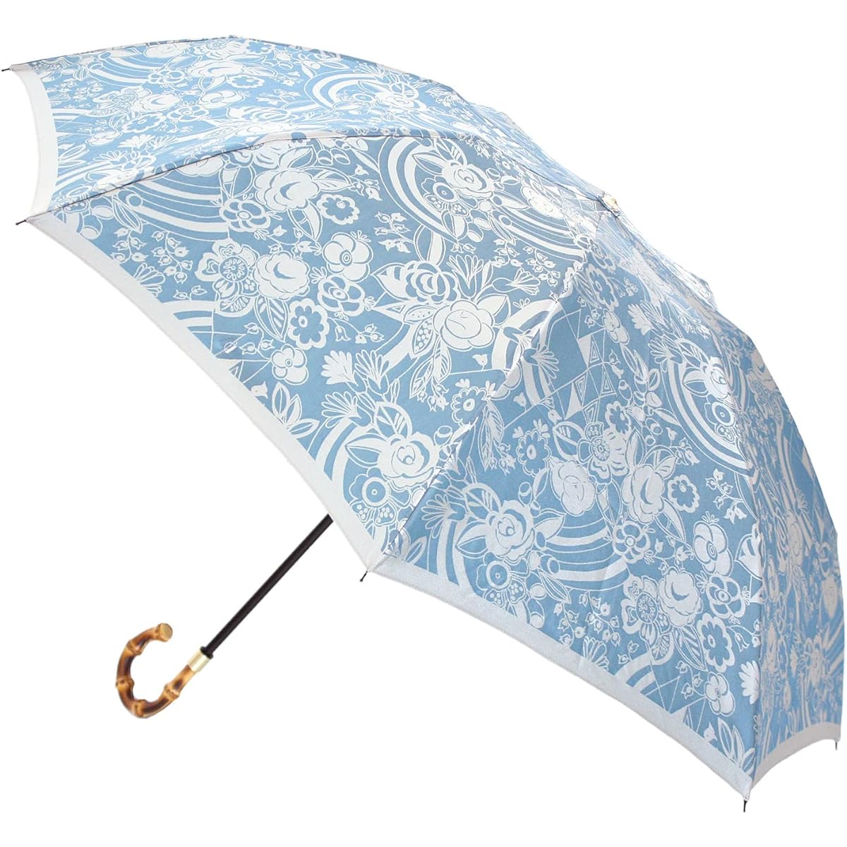 Makita Shoten Co., Ltd. Women's Folding Mini Kirie Chintz (Blue Green) Luxury Koshu Ori Made in Japan 13660023