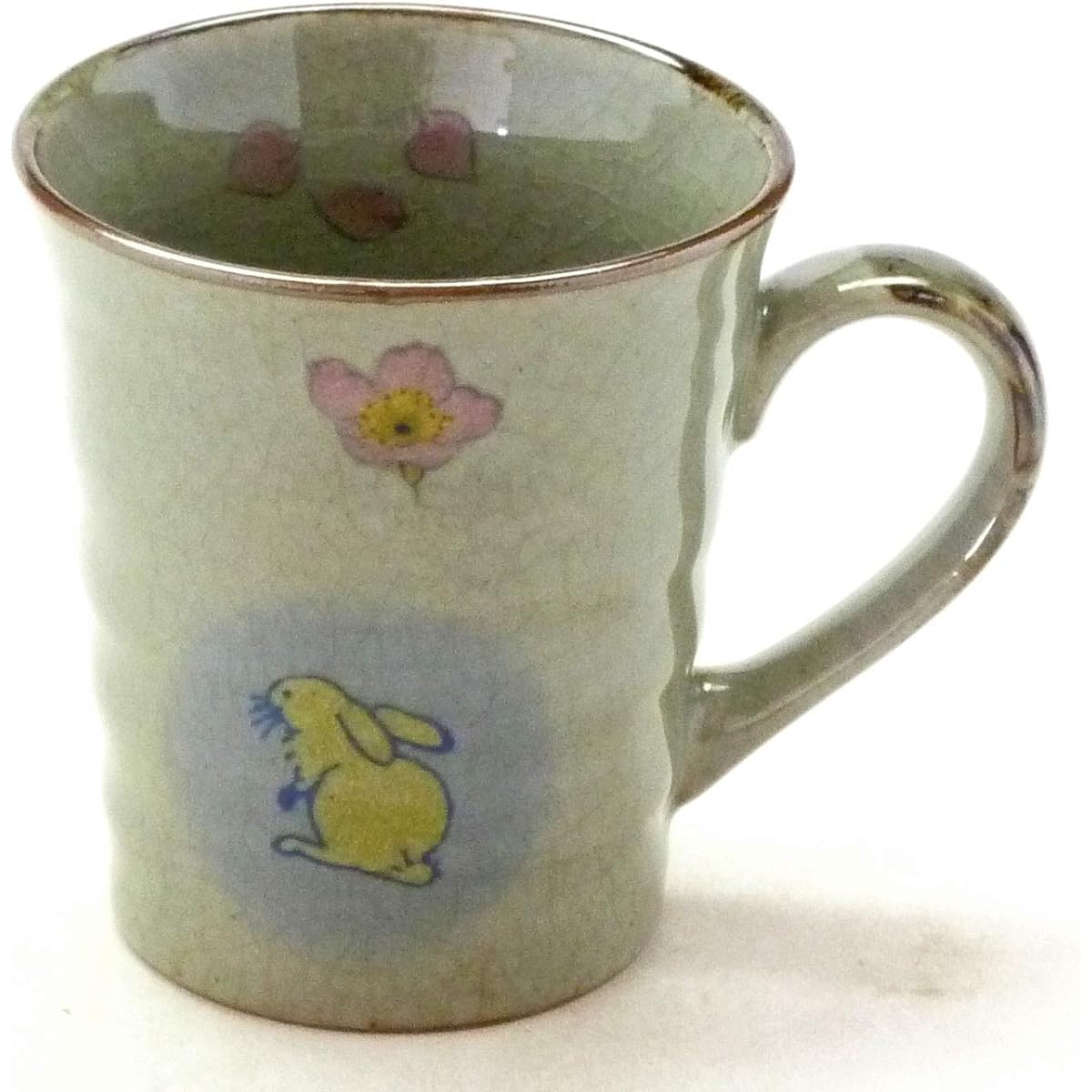 Kutani ware [mug] White rabbit Somei Yoshino [back picture]