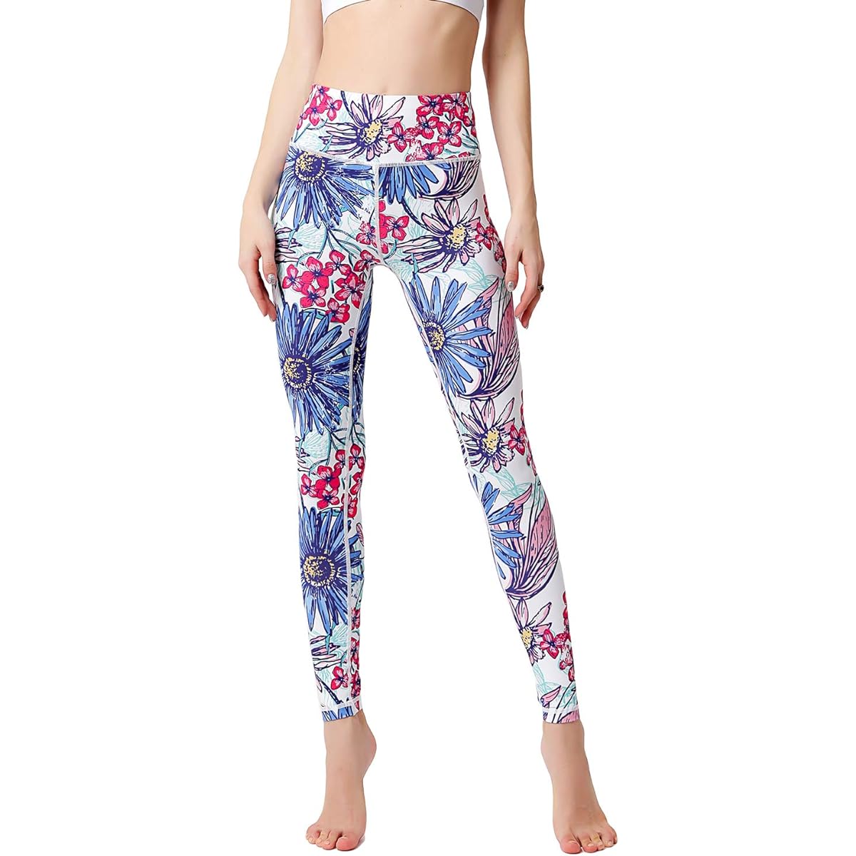 [Ashley] Yoga Wear, Women's Leggings, Sweat Absorbent, Quick Drying, Stretch, Cropped Length, Sports Tights, Long Pattern, Pants (04#)
