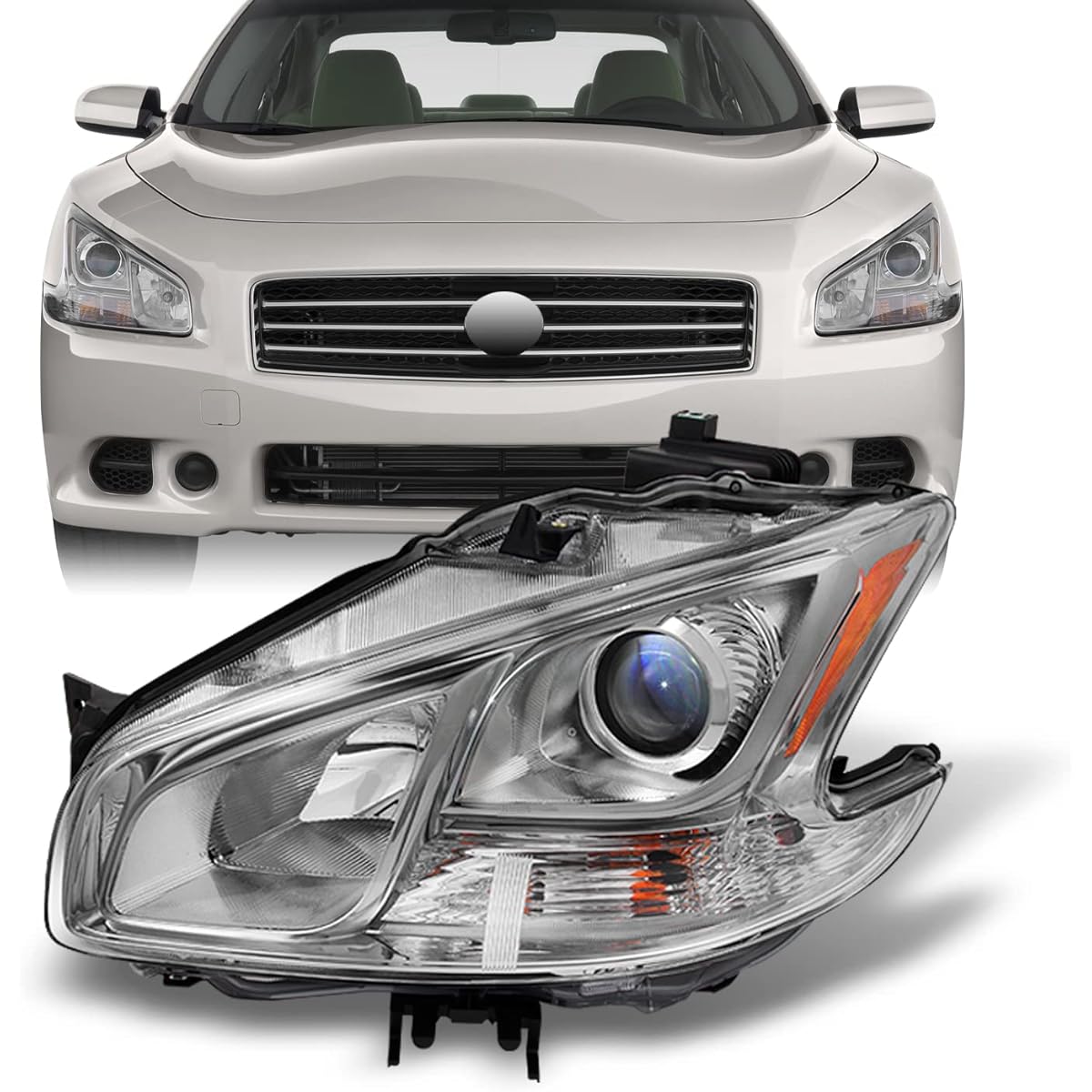 MAXIMA 4 Door Sedan Projector Halogen Type Driver left Front headlight head lamp replacement