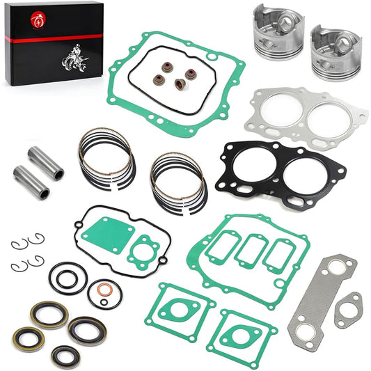 Extra Large 0.25mm Piston & Ring Gasket Seal Top End Rebuild Kit for EZGO 4 Cycle Gas Golf Cart 350cc EH35C MCI Fuji Robin Engine 1996-2008