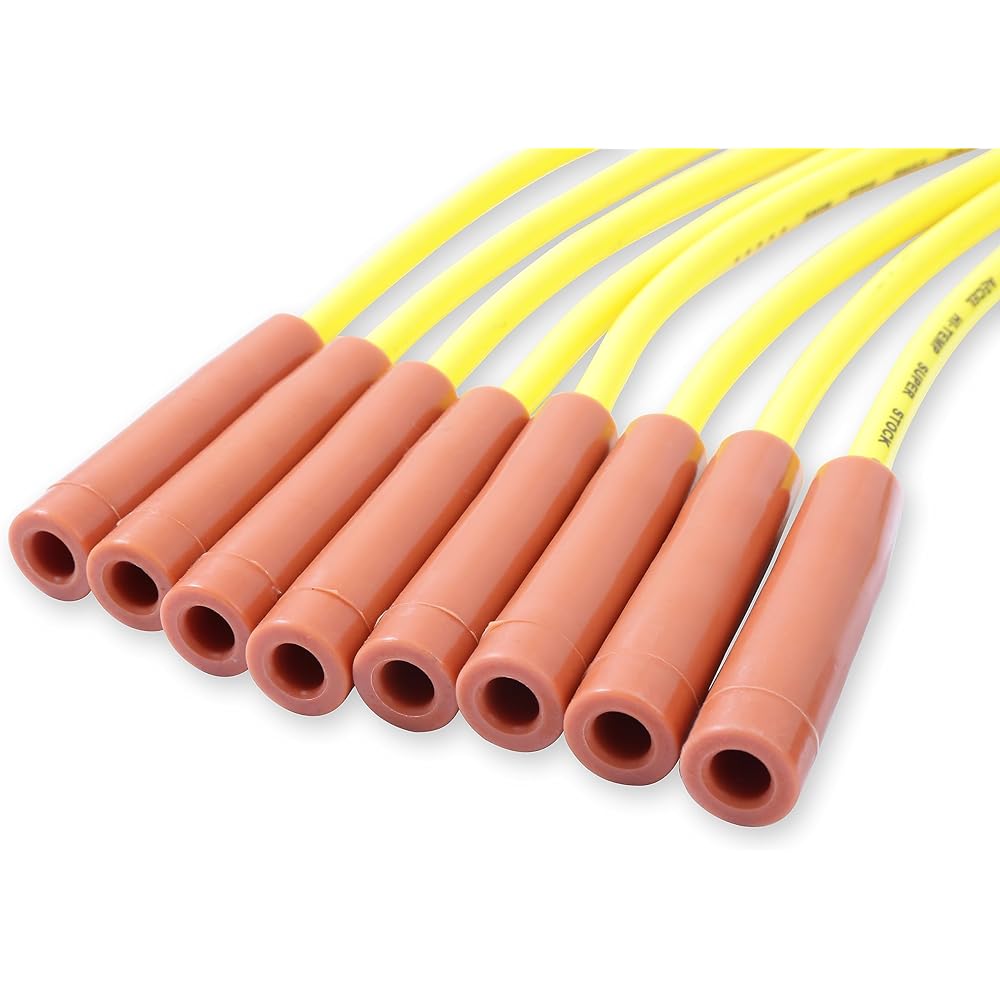 Accel 4038 Superstock 8mm 4000 Series Yellow Copper Spark Plug Wire Set