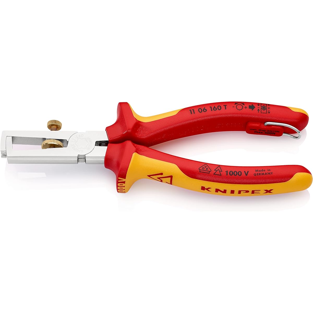 KNIPEX Wire Stripper KNIPEX 1106-160TBK Insulated End Wire Stripper Fall Proof (BK) 1106-160TBK