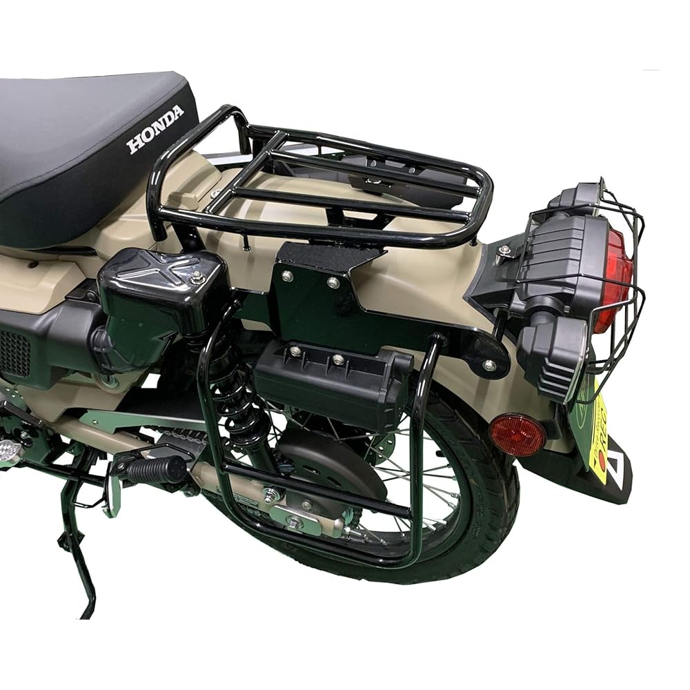 Kijima Motorcycle Rear Carrier CT125 Hunter Cub (JA55/JA65) Top Plate Size: Height 330 x Width 240mm Steel Black 210-2759