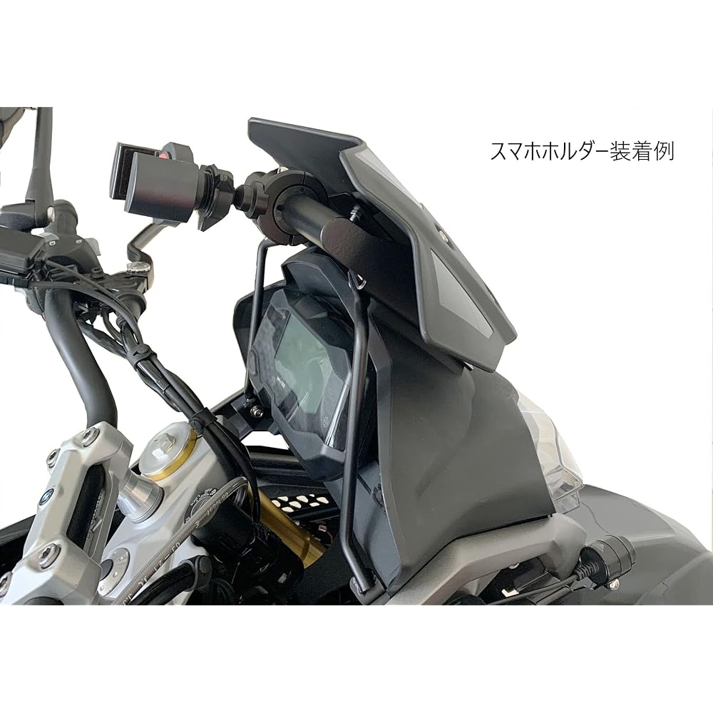 Kijima Motorcycle Bike Parts Mount Bar Stay φ22.2 Maximum Loading Capacity Approx. 1kg Steel Matte Black Finish BMW G310GS ('17-) BM-04101