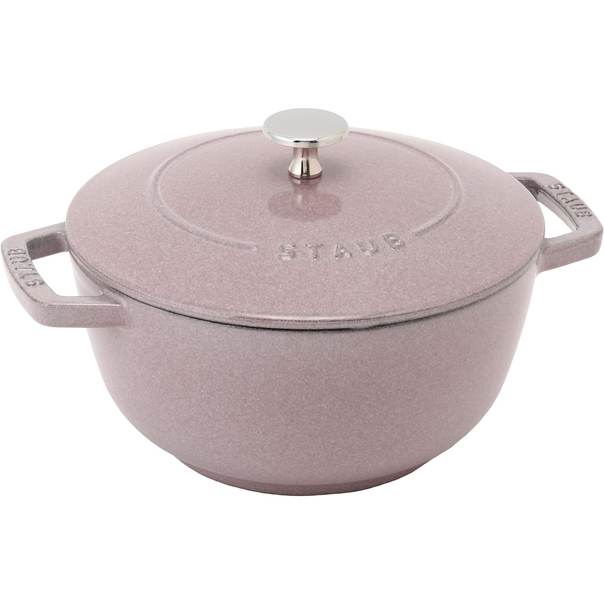 Staub "Wanabe Chiffon Rose L 20cm" Two Hand Cast Enamel Pot Rice Cooker 3 Cups IH Compatible [Japanese Official Product] Wa-NABE 40508-871