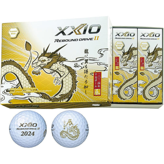 DUNLOP Golf Ball XXIO REBOUND DRIVE2 2023 Model Zodiac Ball 1 Dozen (12 Pieces) White