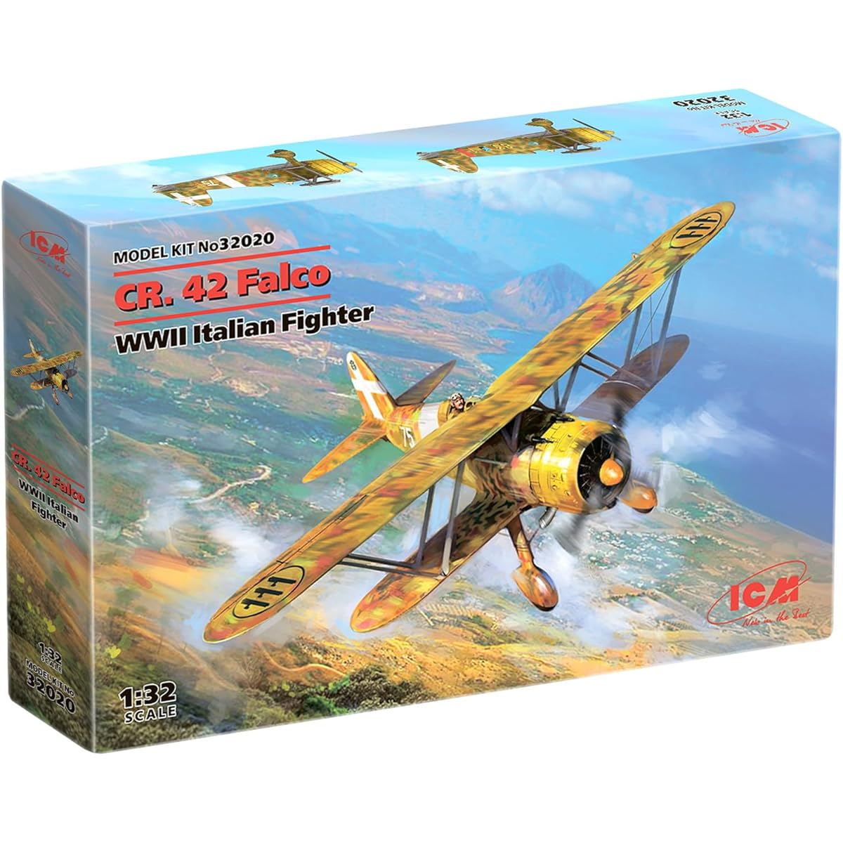 ICM 1/32 Italian Air Force Fiat CR.42 Falco Plastic Model 32020