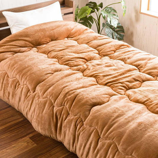 System K Comforter, Approximately twice as warm as feathers, Comforter, Antibacterial, Odor Resistant, Thinsulate Comforter, Filling Approximately 2.1kg, Beige, 3: Double