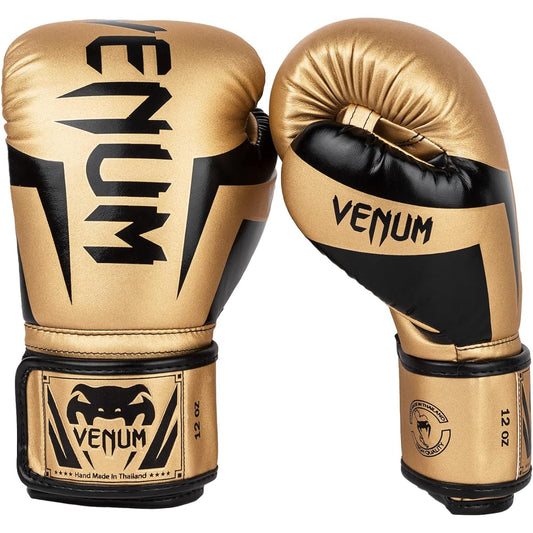 VENUM Boxing Gloves ELITE BOXING GLOVES (Gold x Black) VENUM-1392-449 //Sparring Gloves Boxing Kickboxing Fitness