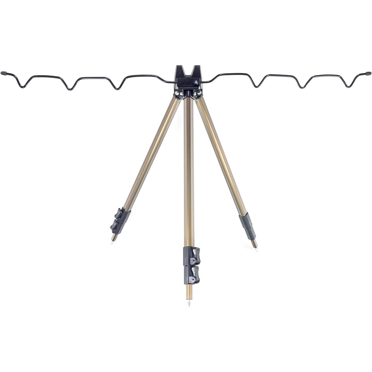 [Orld Fishing Gear] Throwing Fishing Aluminum Mini Tripod, 3 Tiers, Lightweight & with Foldable Compact Function, Brown qb500029a05n0