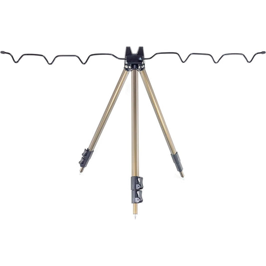 [Orld Fishing Gear] Throwing Fishing Aluminum Mini Tripod, 3 Tiers, Lightweight & with Foldable Compact Function, Brown qb500029a05n0