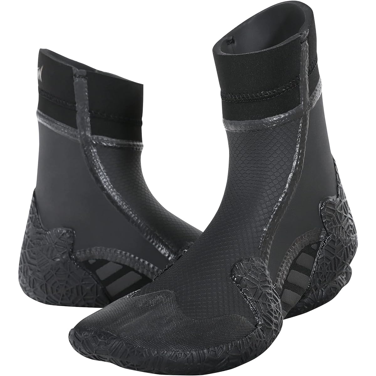 FELLOW Surf Boots 5mm Cold Protection Brushed Lining Surfing Shoes Split Tip Heat Retention Brushed Waterproof Japanese Standard Men's Women's Mid-Winter Semi-Dry Suit Black 28cm