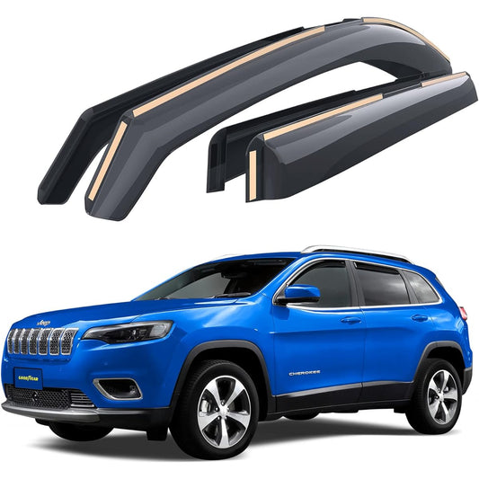 GOODYEAR (Goodyear) GY003427 Window Dy Frector Jeep Cheroke 2014-2023 Window Vizer Car Accessory Rain Guard Rain Guard 4 Four Deflector