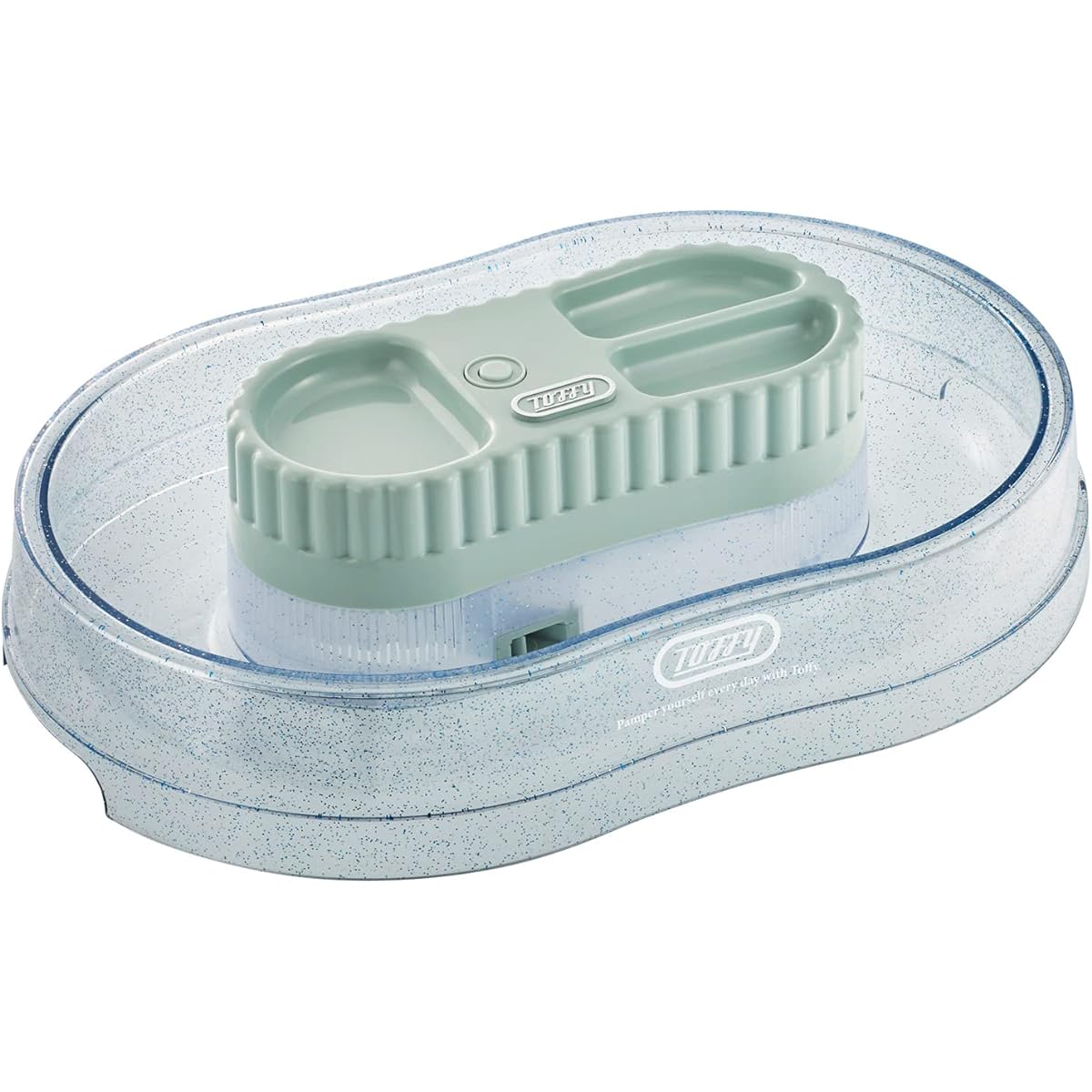 [Toffy] Sparkling Nagashi Somen Maker K-NS2 (Pale Aqua) with LED Light, Dry Battery, Sparkling, Cute, Outdoor, Party, Camping, BBQ, Built-in Ice Case, Retro K-NS2-PA