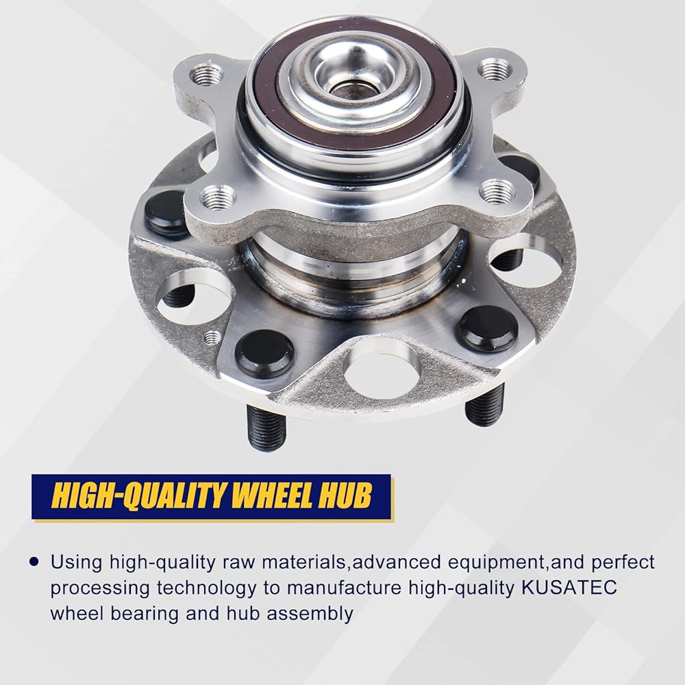 KUSATEC 512257 rear wheel hub and bearing assembly Honda Civic DX/GX/LX 2006 2007 2009 2010 corresponding 5 Rug ABS