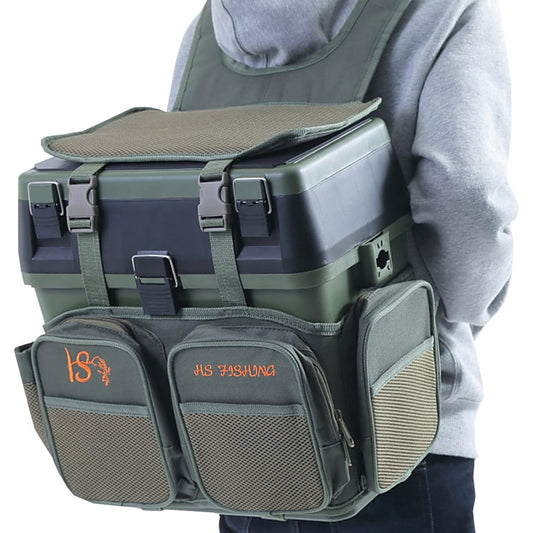 [F-grip] Tactical Bag Large Capacity Cooler Box Multifunctional Rucksack Fishing (Green)
