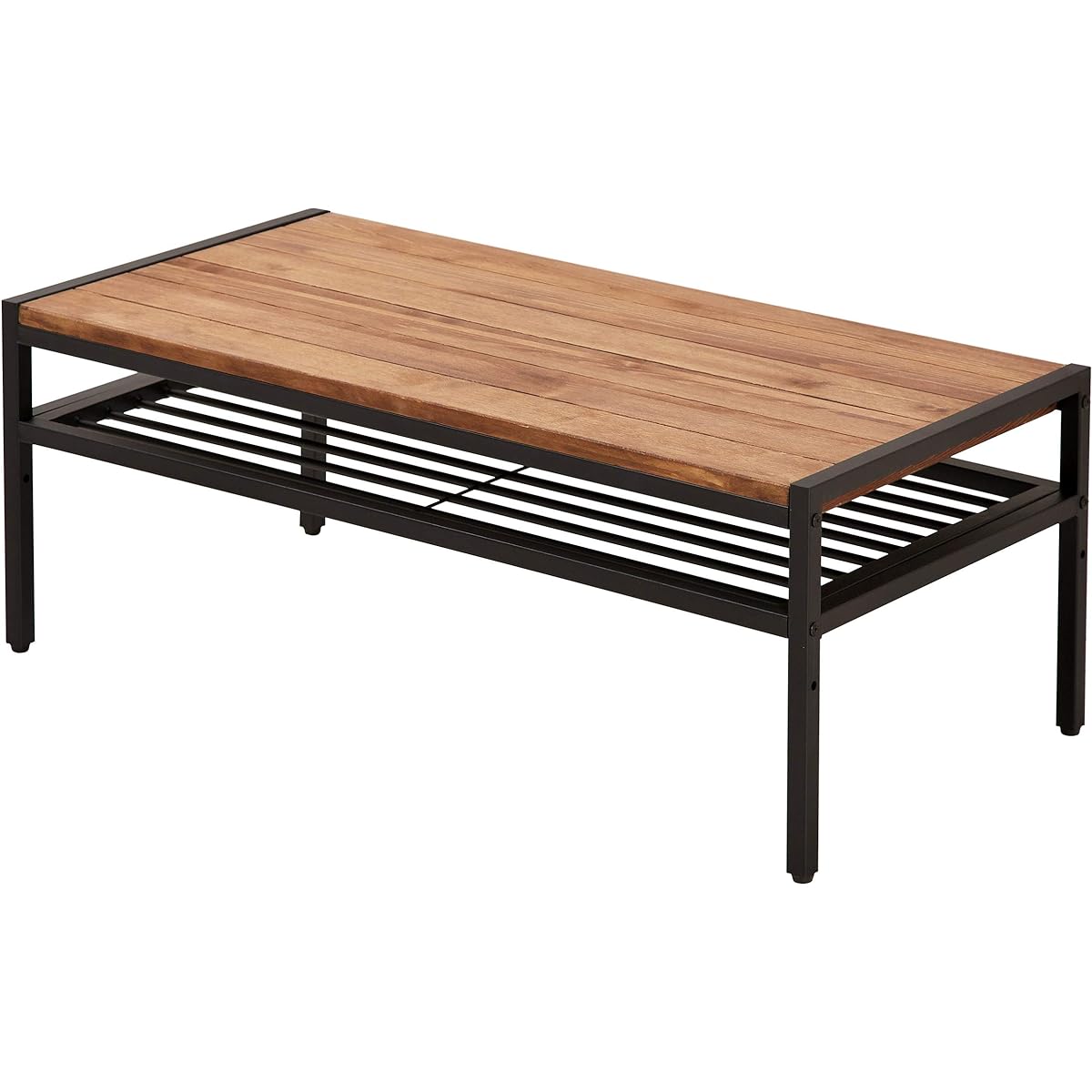 Garden Garden Iron*Wood Center Table 90cm Type Width 90cm x Depth 46cm x Height 35cm Pine Wood Oil Finish PT-900BRN