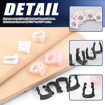 GLARKS 80 pieces 3/8 inch 5/16 inch 8 inch 8 size fuel line retainer clip assorted kit nylon fuel line hold hold clip replacement kit ford GM compatible