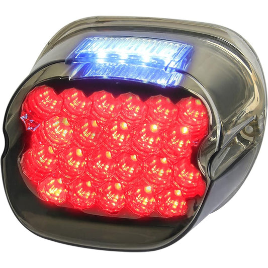 QUASCO Smoke LED Motorcycle Brake Tail Light Rear Taillight Compatible with Harley Dyna Touring Softail Sportster