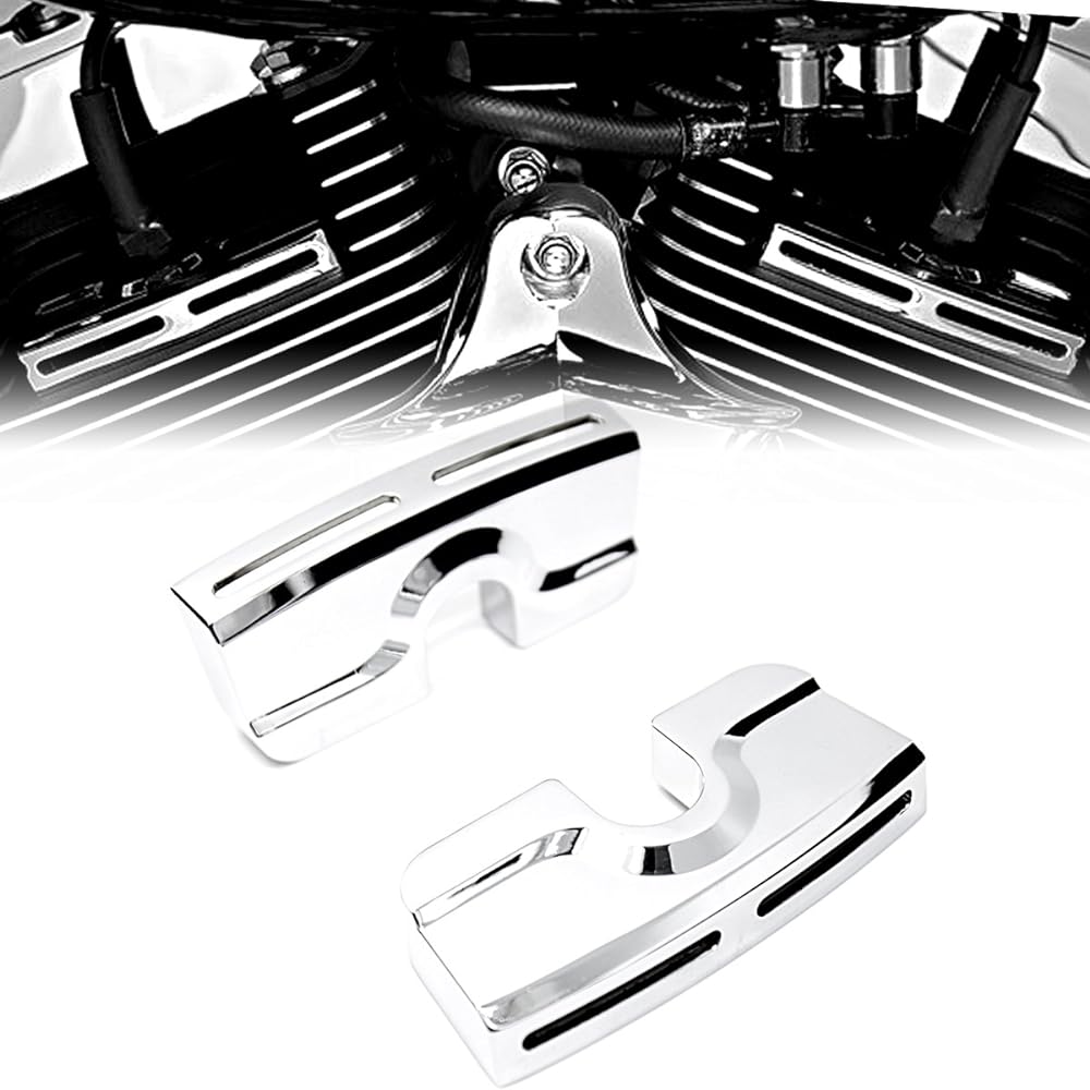 Chrome Spark Plug HEAD BOLT COVERS FOR HARLEY Dyna Softail Twin Cam 99 - 17 model