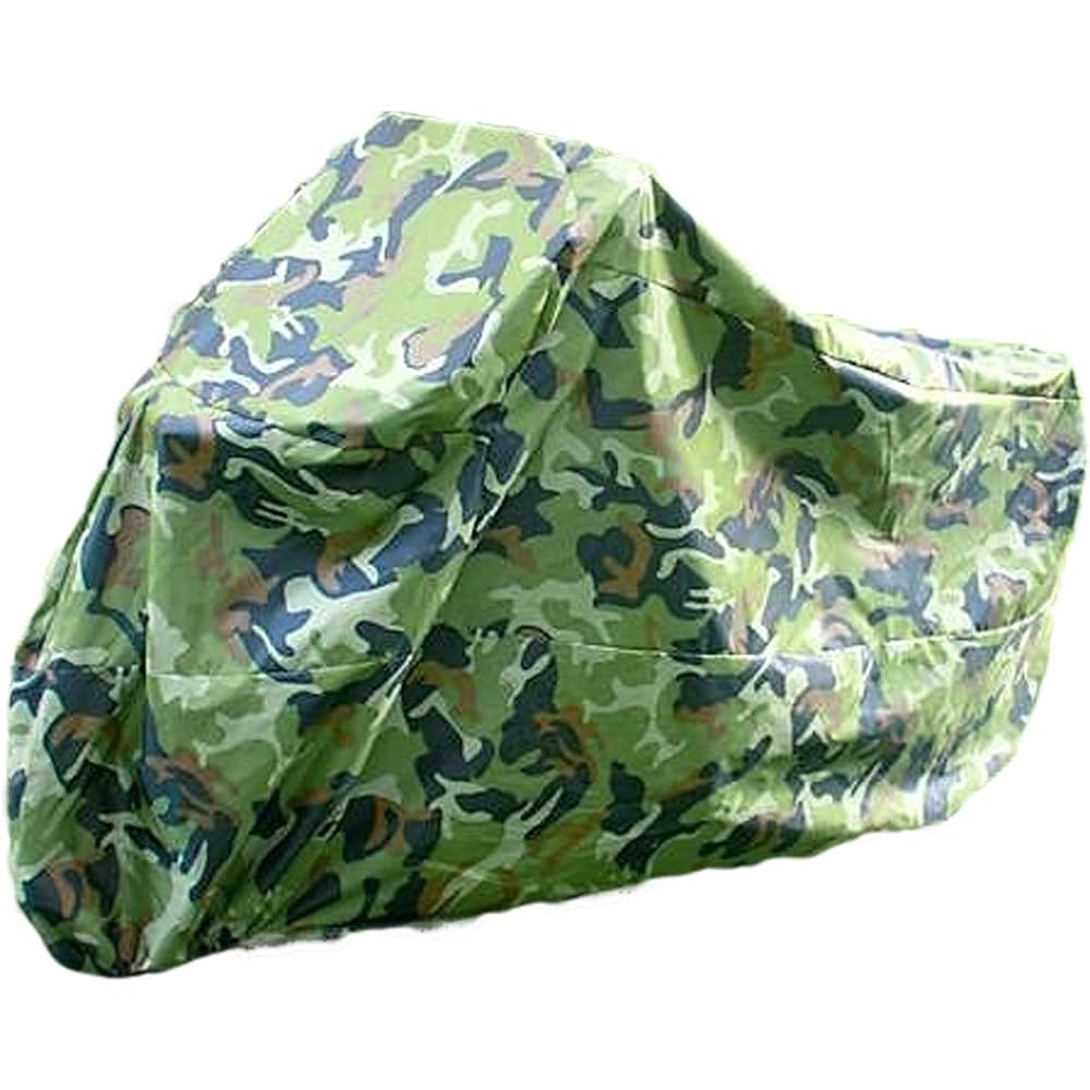 Camouflage Pattern Bike Cover Shatterproof Belt with Rubber Bike Cover 50cc to 1000cc Various