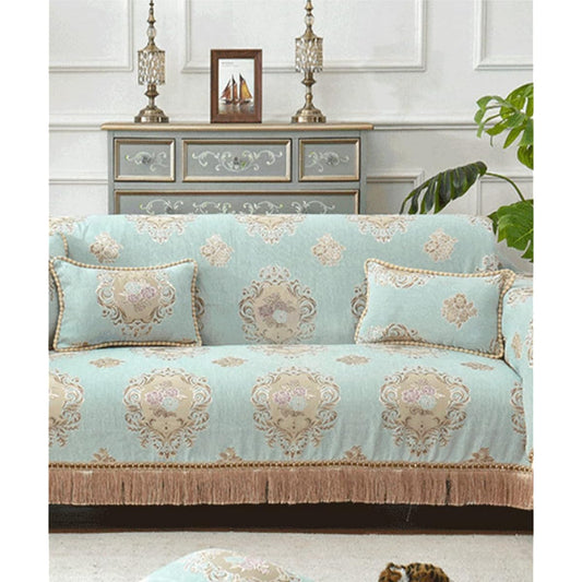 Aimoha Sofa Cover Multi Cover Rug Antique Carpet Multi Rug Mat Korean Interior Blanket 204 x 186 Throw (Green)