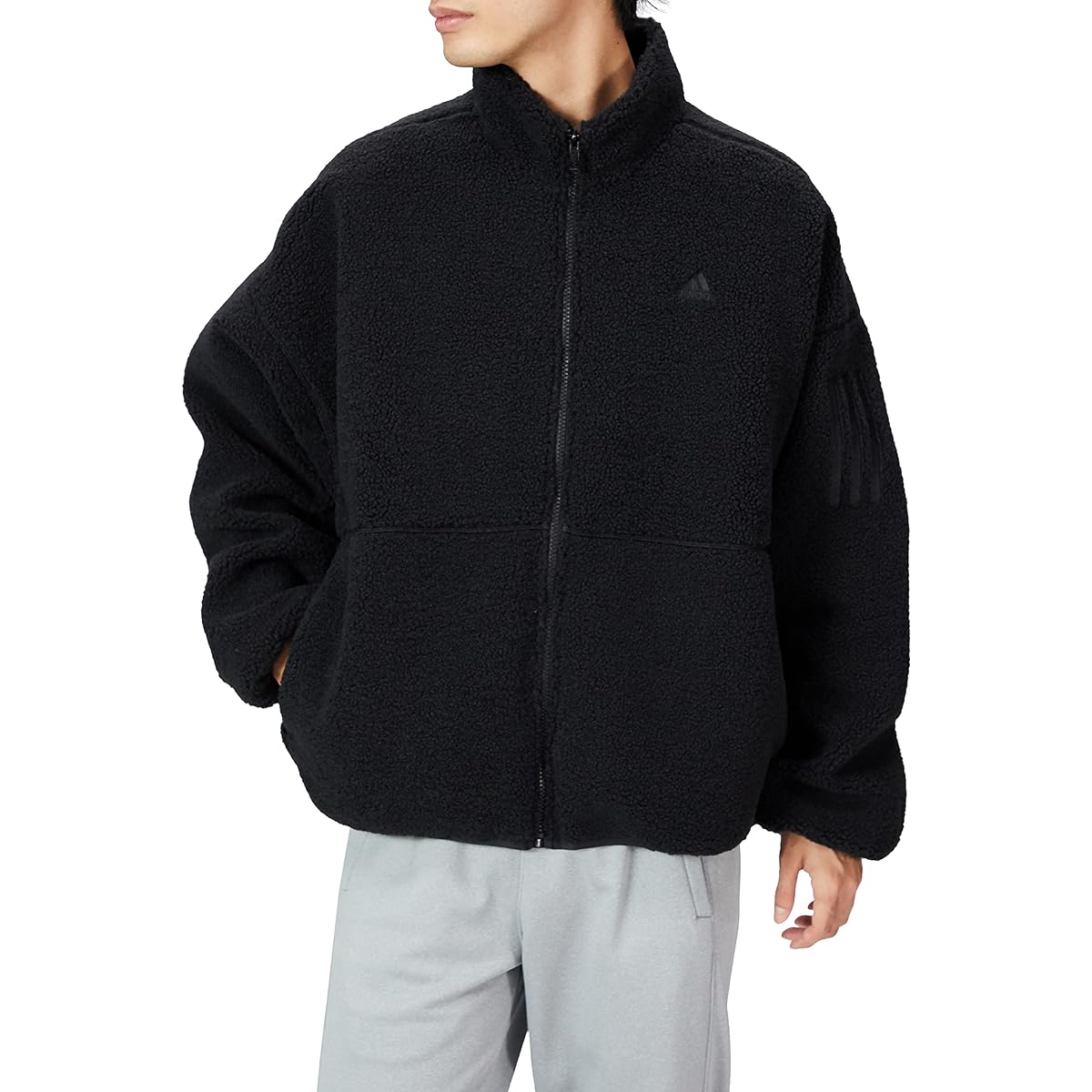 [Adidas] Jersey Top ID 2.0 Badge of Sports Sherpa Jacket WL905 Men's