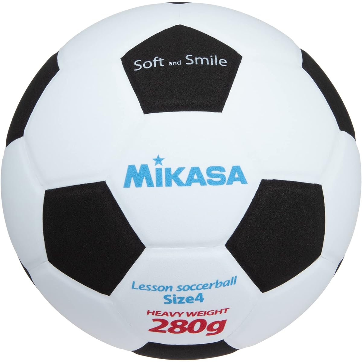 MIKASA Junior Soccer Ball No. 4 Smile Soccer (for all elementary school students) Approx. 280g White/Black Pasted Ball SF428-WBK Recommended Internal Pressure 0.15~0.20 (kgf/㎠)