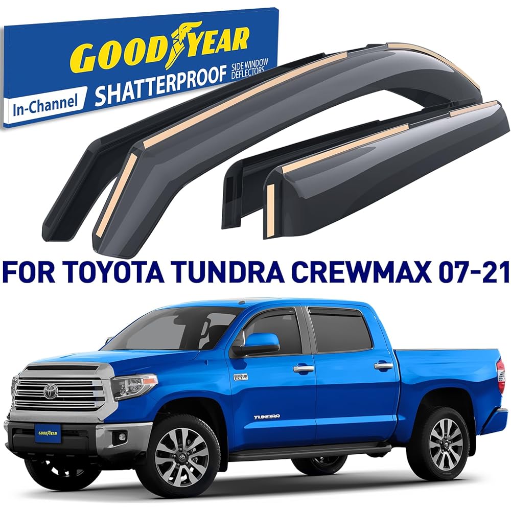 GOODYEAR (Goodyear) GY003412LP Window De Frector Toyota Tandra 2007-2021 CREWMAX Window Vent Dimp Dimproach Accessories 4