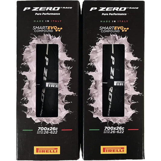 Set of 2 PIRELLI P ZERO RACE Color Edition White 700x26c (New ETRTO Rim 19C 26-622) Clincher Tire [Parallel Import]