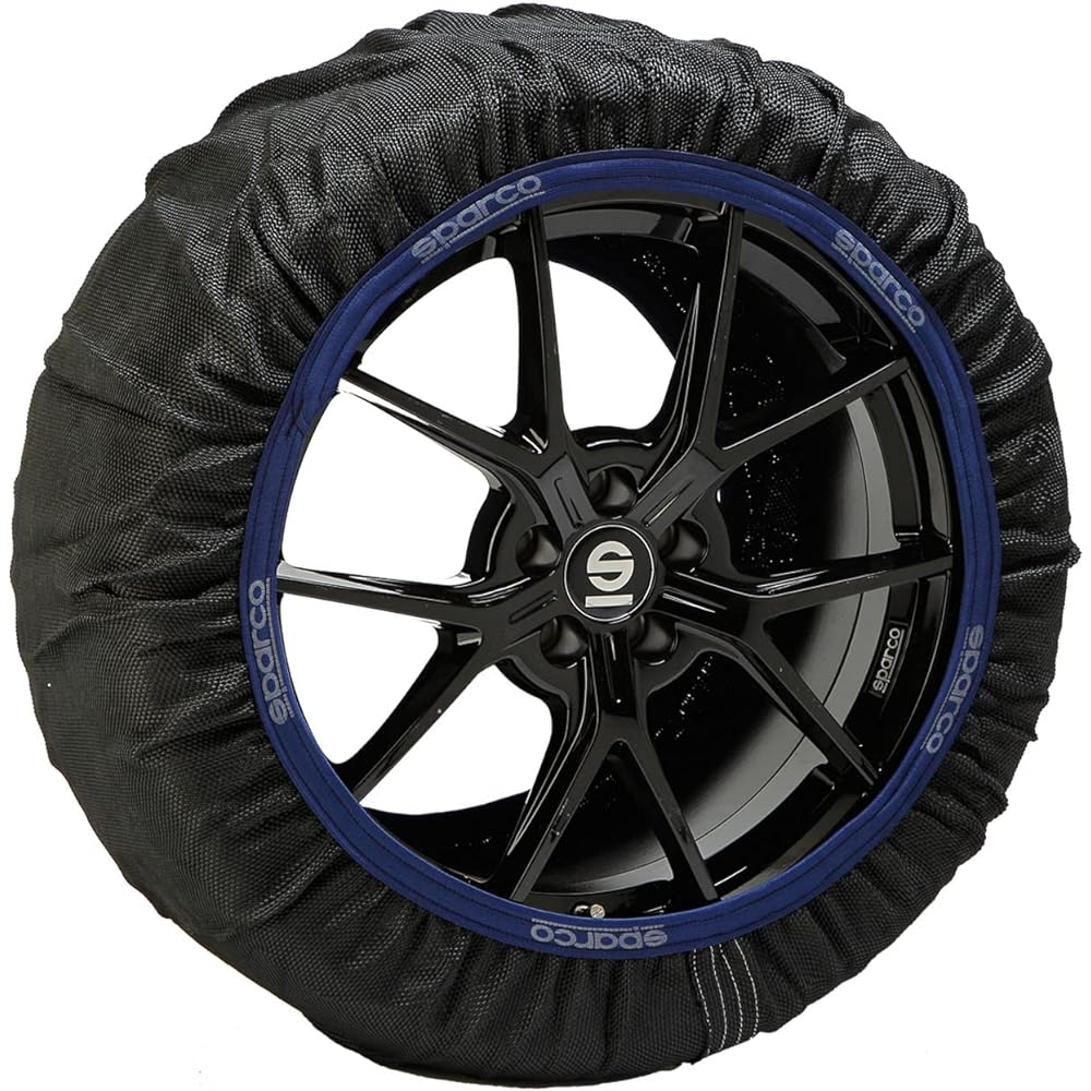 Made in Spain sparco Snow Socks High Performance Black Snow Chain Cloth Tire Chain XXL Size Tire Size: (235/50R20) *Compatible with new chain regulations