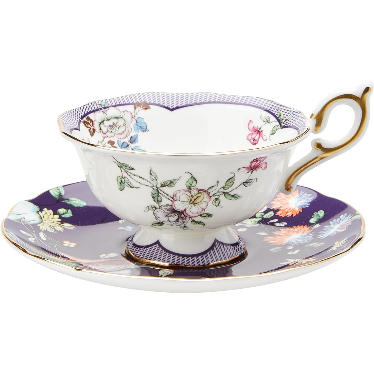 [Regular Imported Product] Wedgwood Wanderlust Midnight Crane Tea Cup & Saucer 180ml Wedding Gift Present