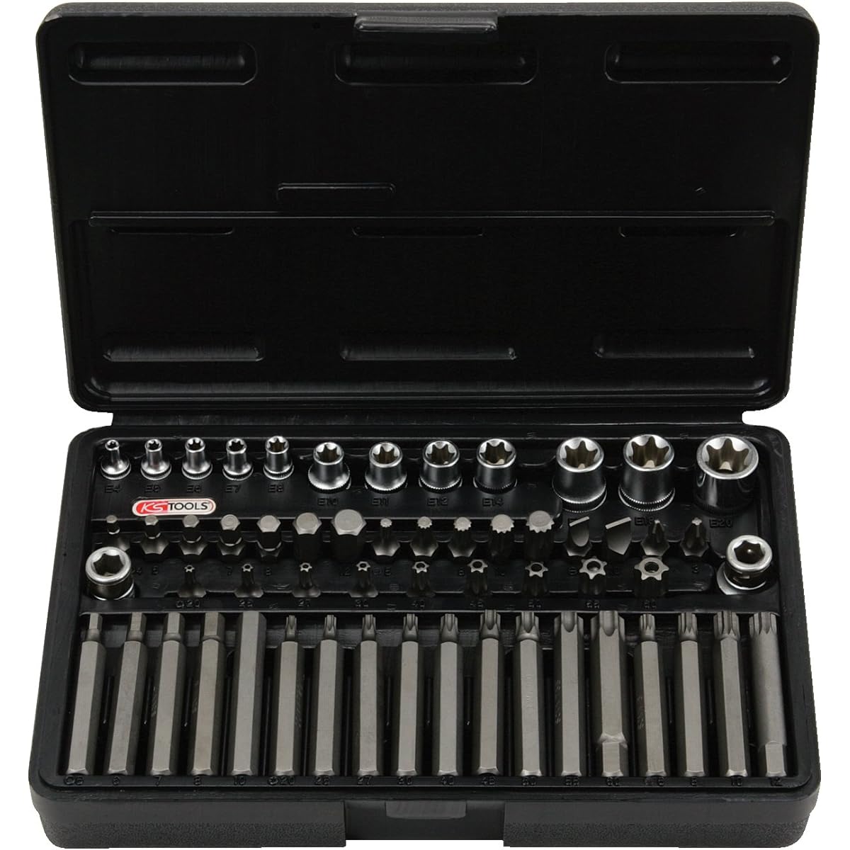 KS TOOLS 1/4"-1/2" TX Socket and bit set 57 pcs 911.4305