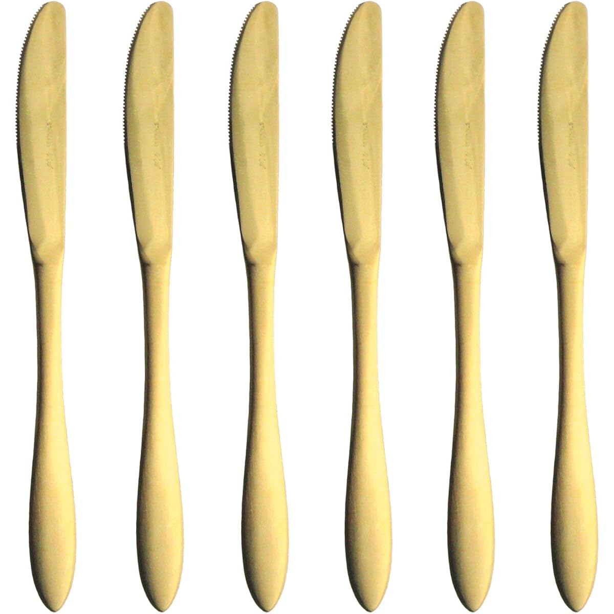 Nagao Tsubamesanjo Dinner Knife Gold 5pcs+1pcs 21.3cm 18-0 Stainless Steel Made in Japan