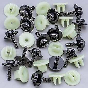 REXKA T30 Engine Plash Shield Guard Under Tray Cover Screw Bolt Nut Clip Kit Ford Focus Fusion Escape Explorer C-MAX Transit Connectorinkan MKC 15 pieces set