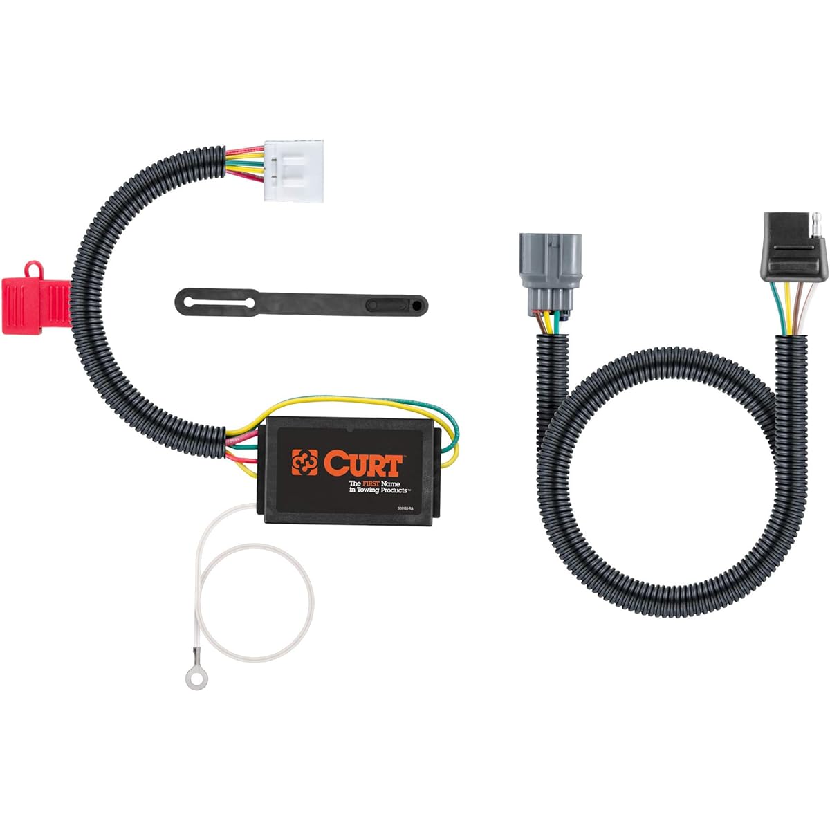 CURT 56365 Vehicle side Custom 4 Pinterer Wiring Harness Honda Pilot, Ridge Line