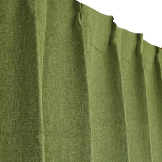 Arie Flame Retardant Shape Memory Processing Blackout Curtains Venus Set of 2 100 x 200 cm Green